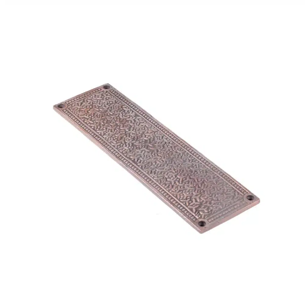 plaque rectangulaire en fonte pour pousser les portes