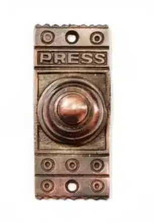 Bouton pour sonnette vieux cuivre