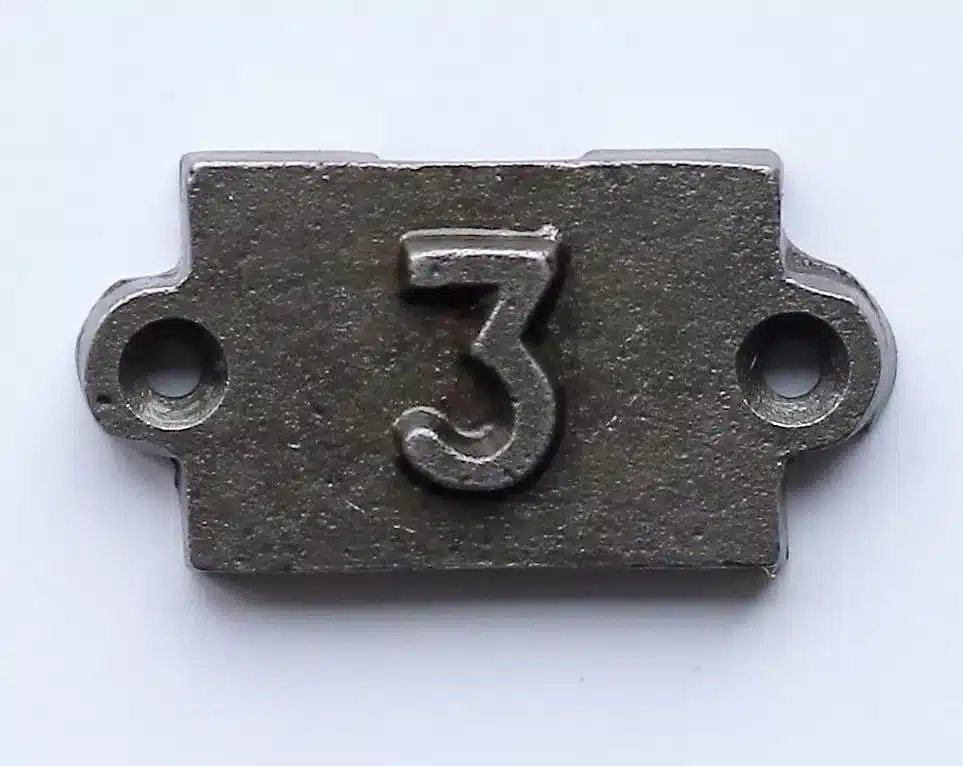 antique cast iron number 3