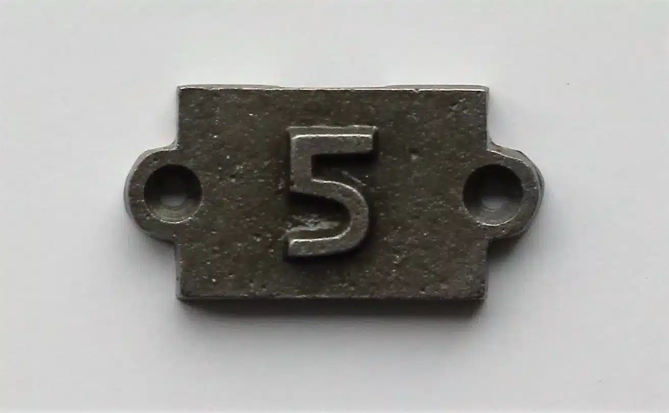 antique cast iron number 5