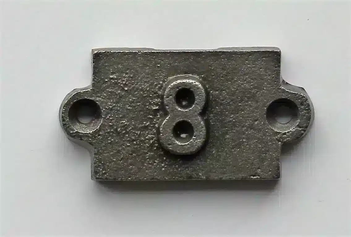 antique cast iron number 8