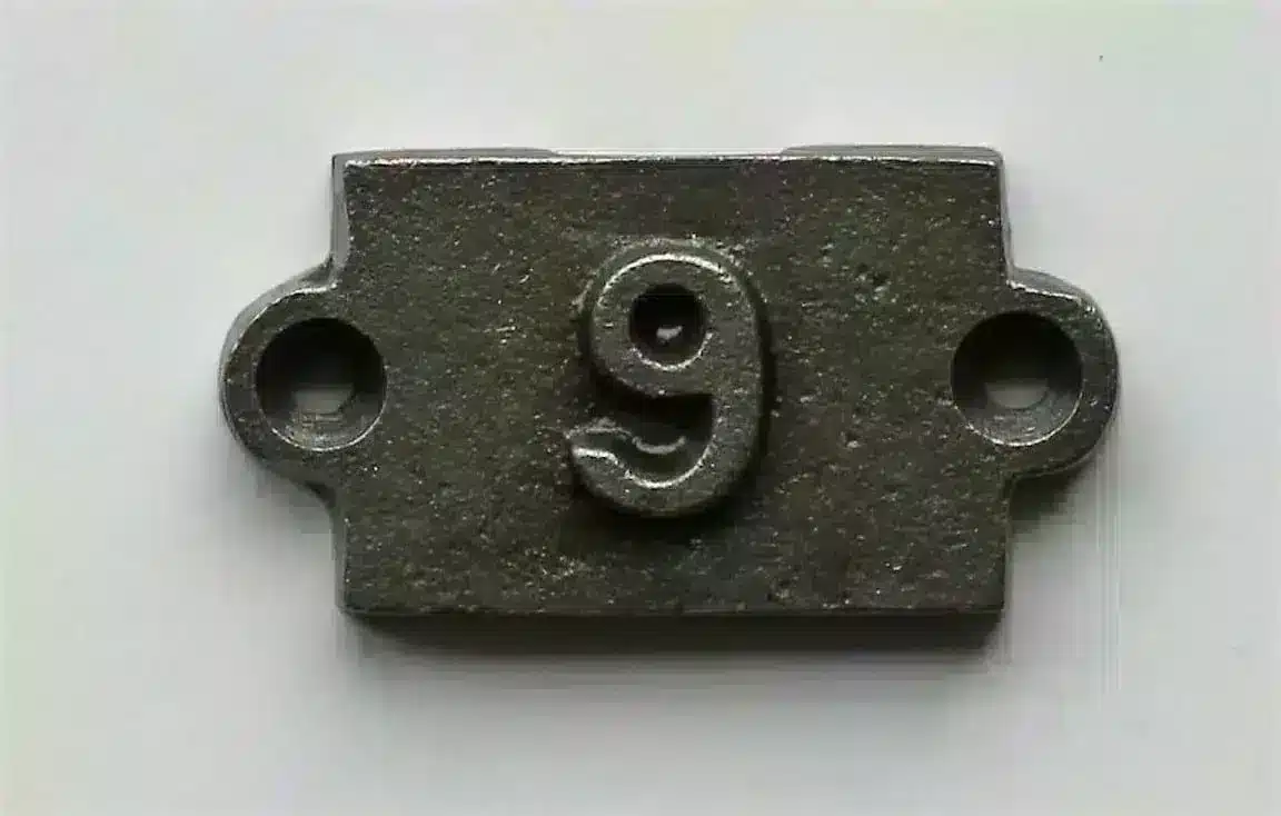 antique cast iron number 9