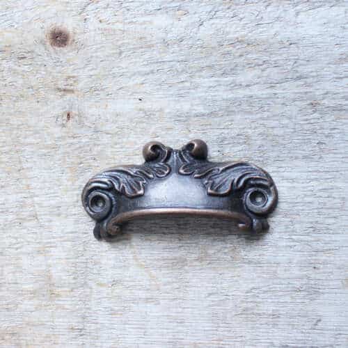 Antique Copper Fancy Cast iron cup handle