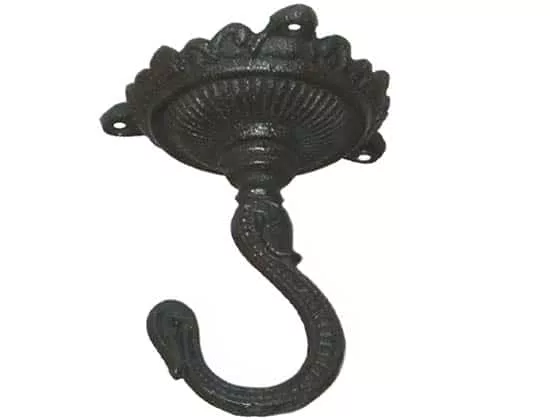Crochet à plafond en fonte
