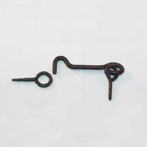 Hand Forged Black 2.5 inch Storm Window Hook & Eye