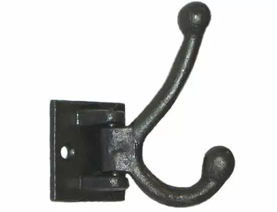 Crochet pivotant double noir