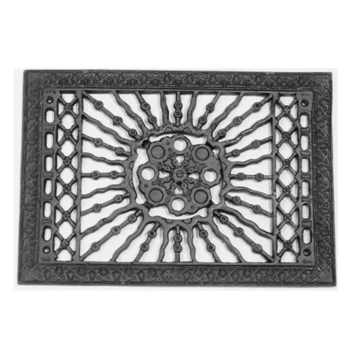 Black Matte Cast Iron 13x10 inch Vent Cover, Floor Grate