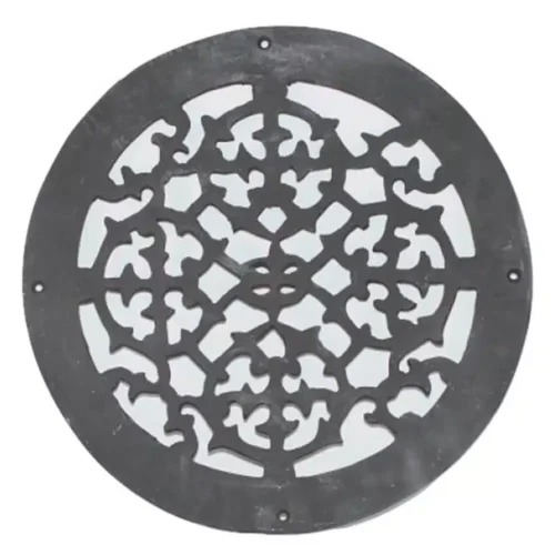 Black Cast Iron 12 inch Round Floor Grate