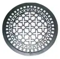 Grille en fonte ronde à plancher