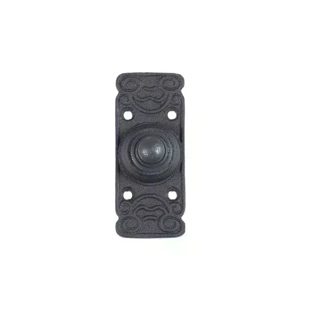 Bouton de sonnette décoratif noir