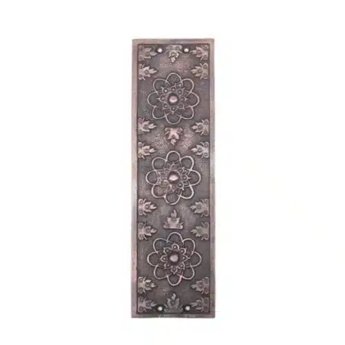 Antique Cast Iron Flower Push Plate